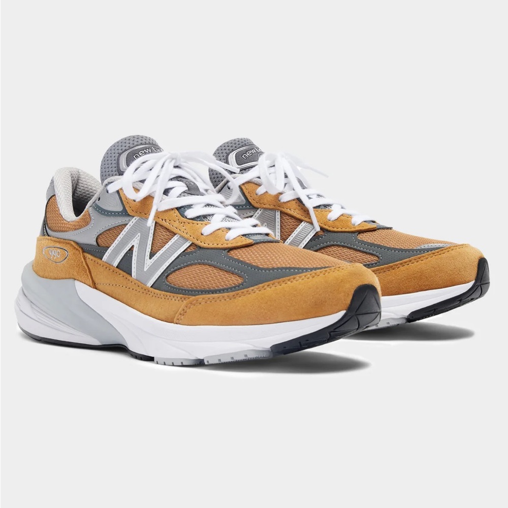 New Balance 990v6 Suede, Leather, and Mesh Sneakers.